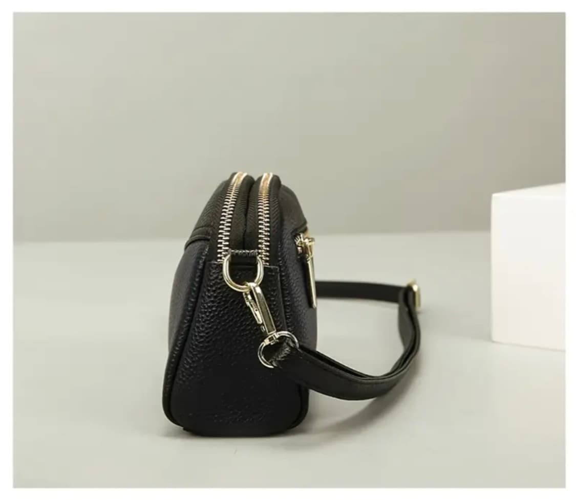 천연 탑그레인 소가죽 미니 크로스백 (이중수납/가벼움)가죽 퀄리티가 정말 상품이미지2