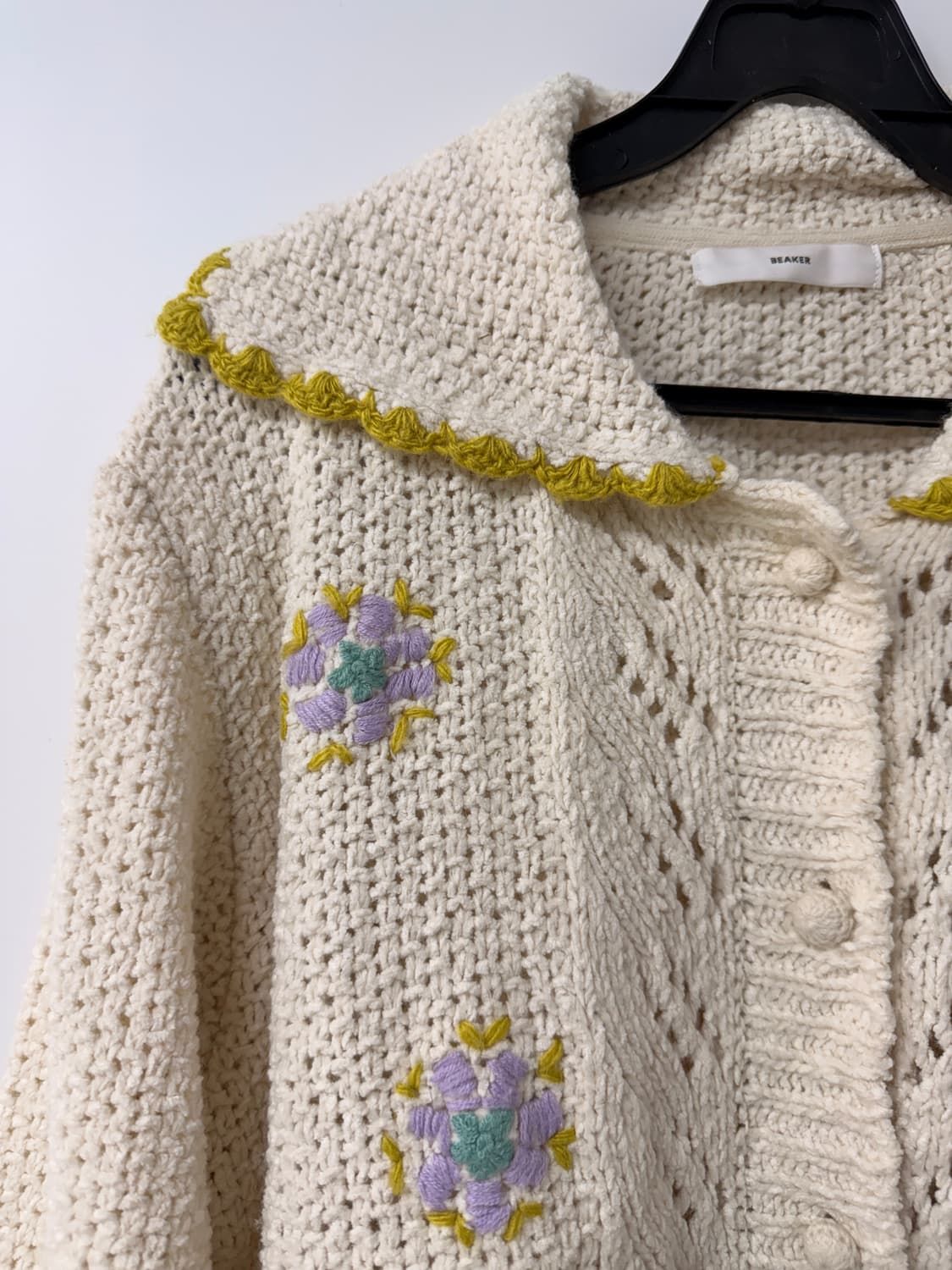 비이커 BEAKER 크로셰 꽃자수 가디건(새상품) 상품이미지2