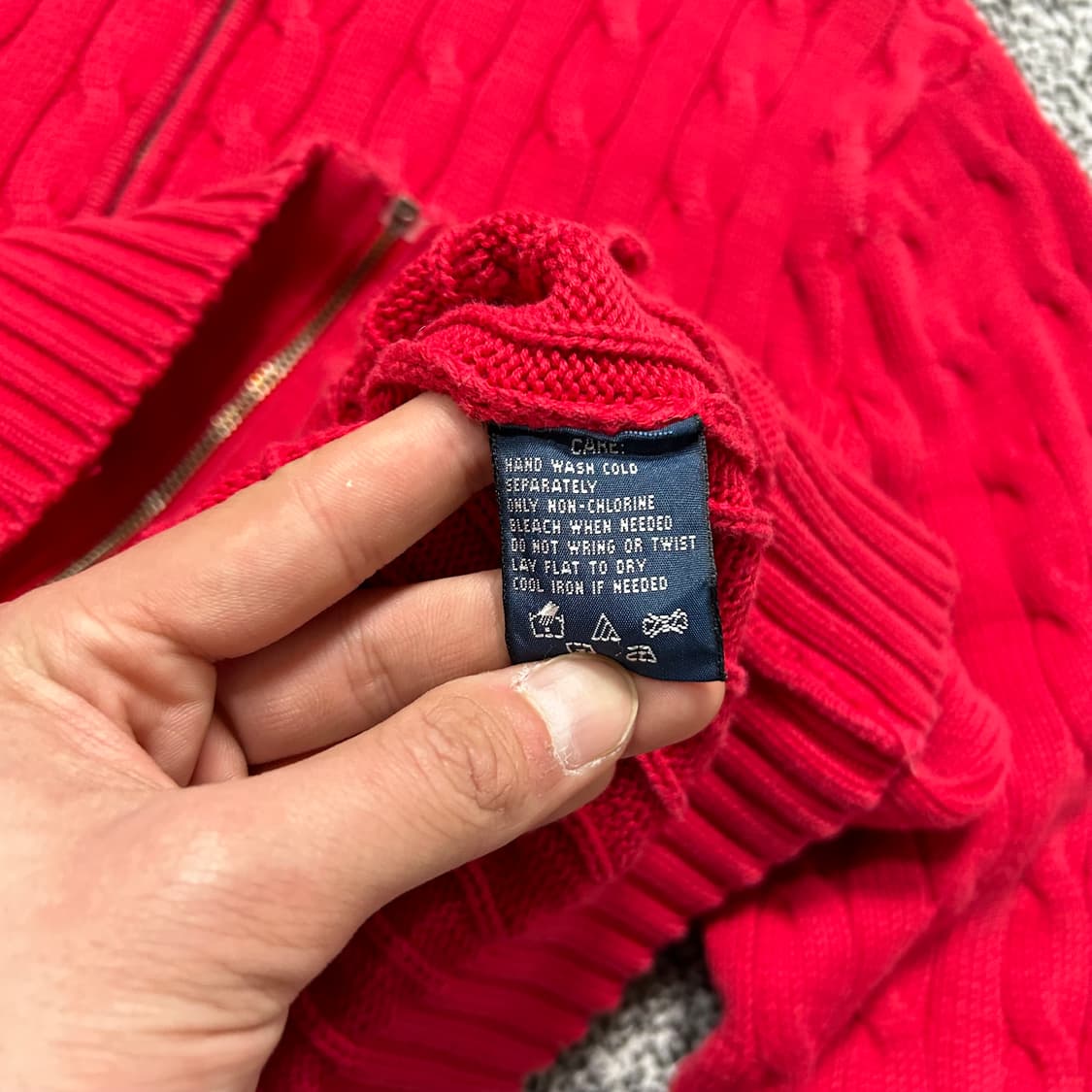 폴로(POLO RalphLauren)케이블 니트 후드집업 상품이미지5