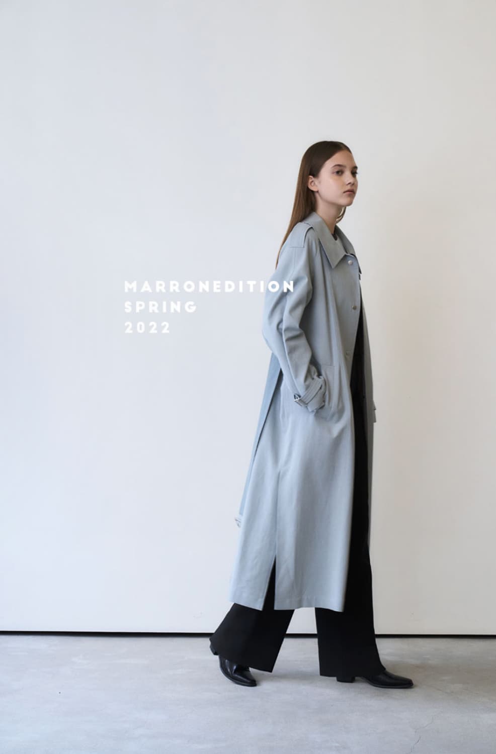 마론에디션 Earthy Blue Modern Trench Coat 상품이미지2