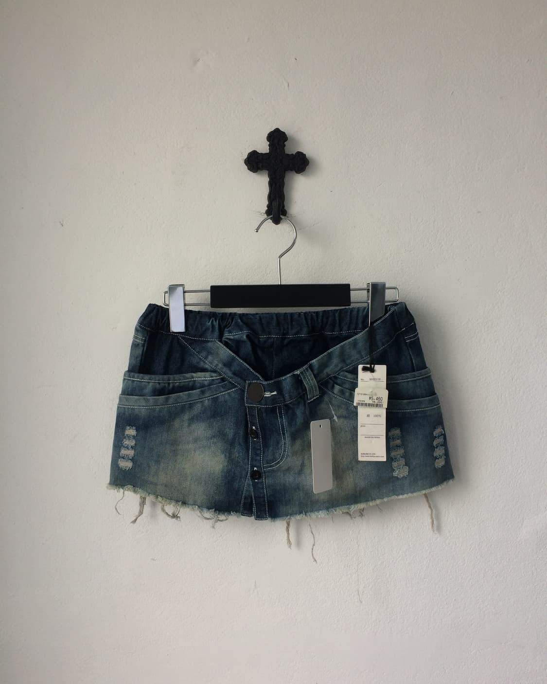 Damage washing denim skirt 상품이미지1