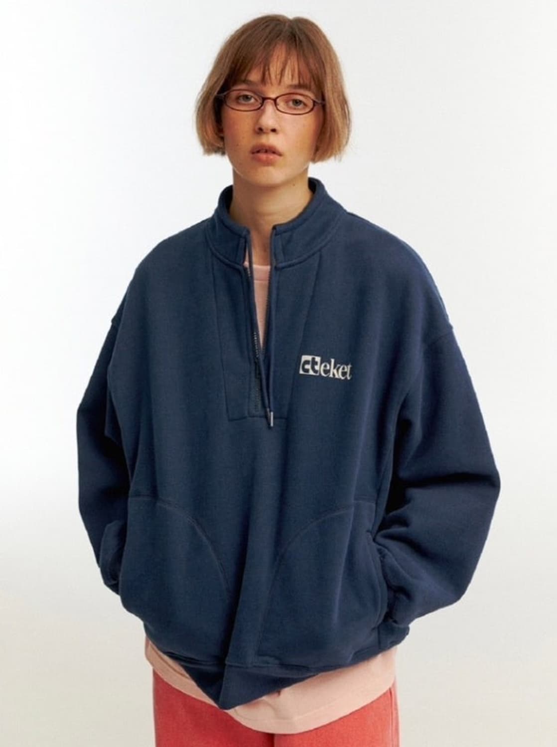 테켓 하프집업 네이비 상품이미지1