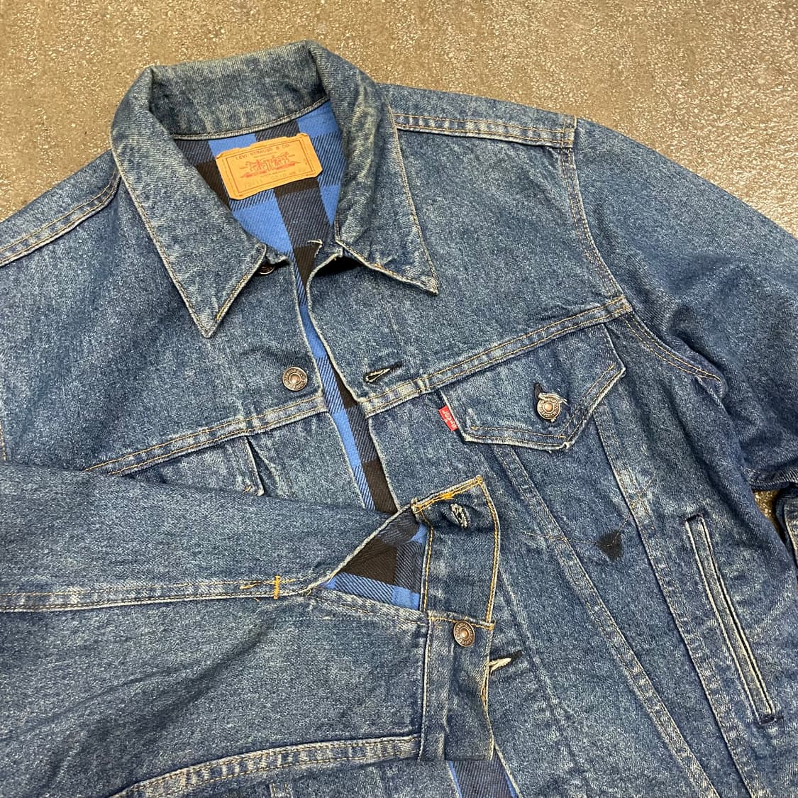 80s USA Levis 데님 트러커 자켓 (100) 상품이미지2