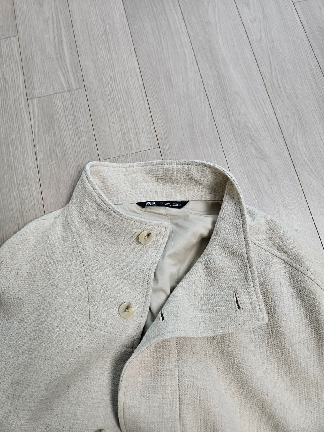 자라 린넨 하이넥자켓 L 105 상품이미지2