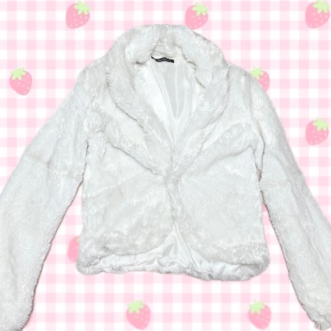 일본빈티지 화이트 히메 퍼자켓 상품이미지1