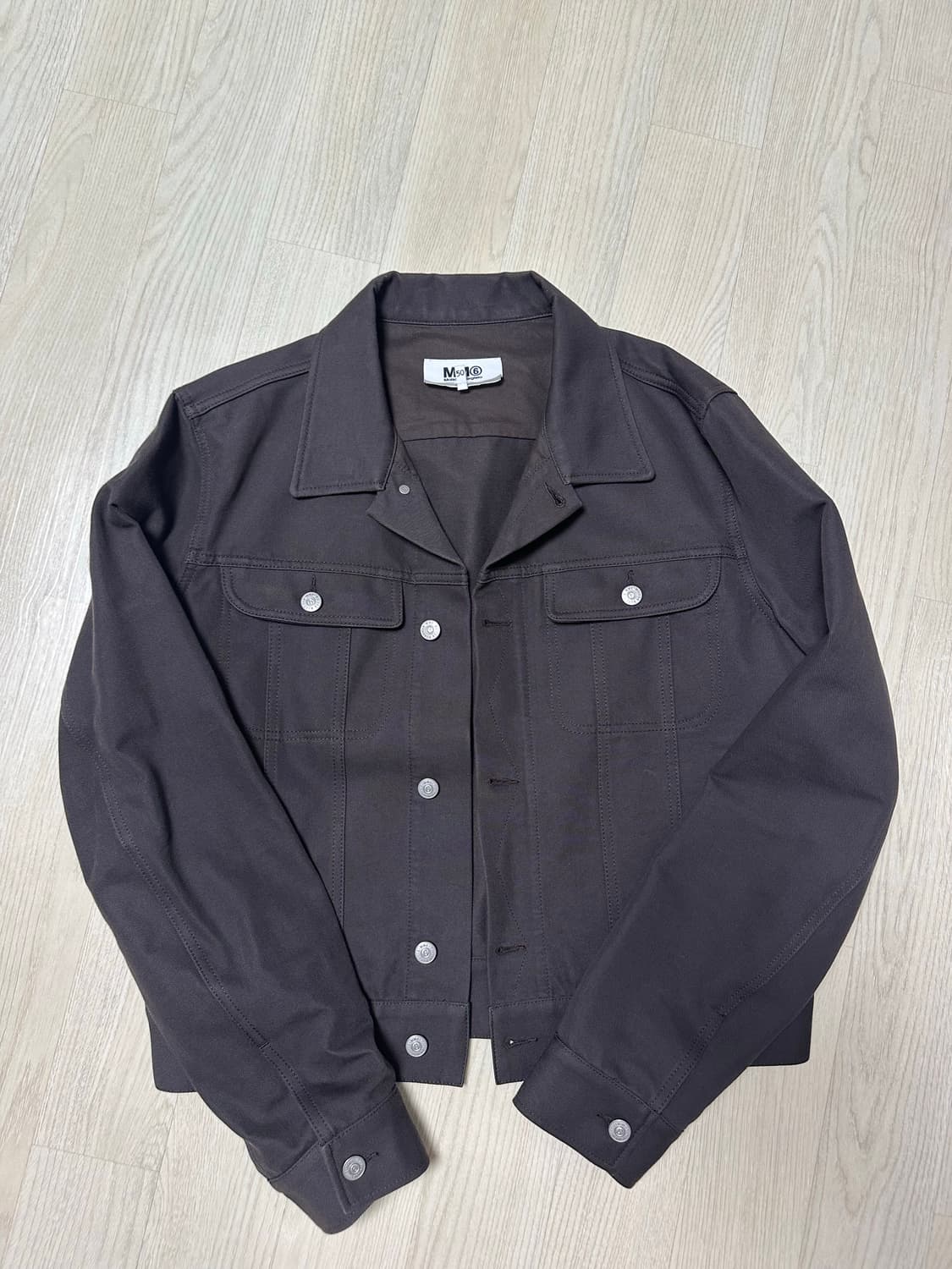 [50사이즈/2회착] MM6 스티치 코튼 자켓 브라운 상품이미지1