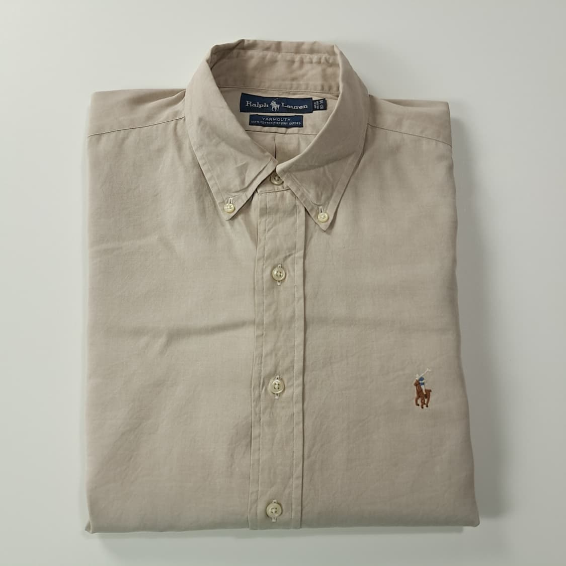 CK763 XL 폴로 90s 홍콩판 실키 베이지 셔츠 남방 상품이미지8
