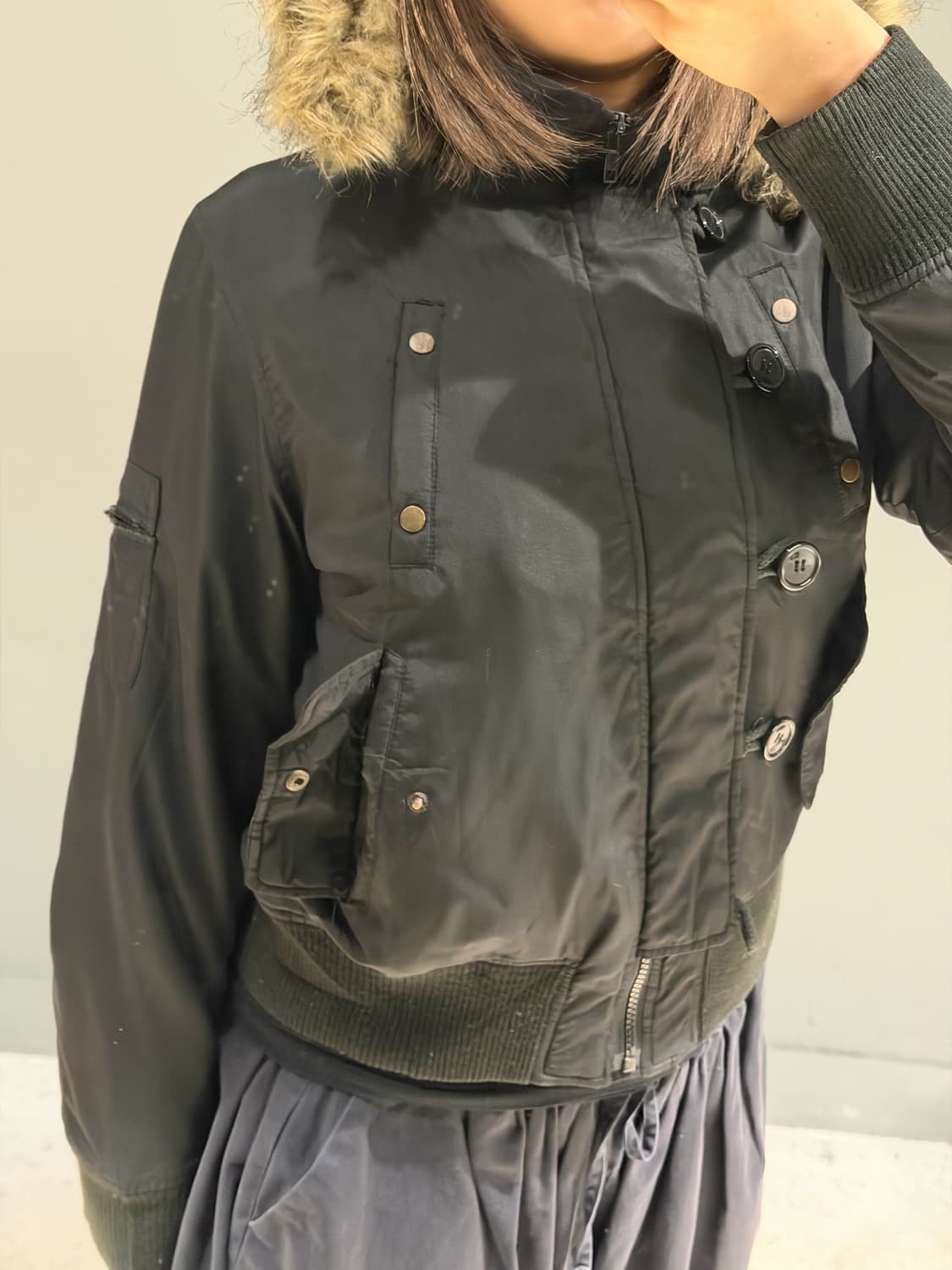 fur trimming detail n2b jumper 상품이미지3