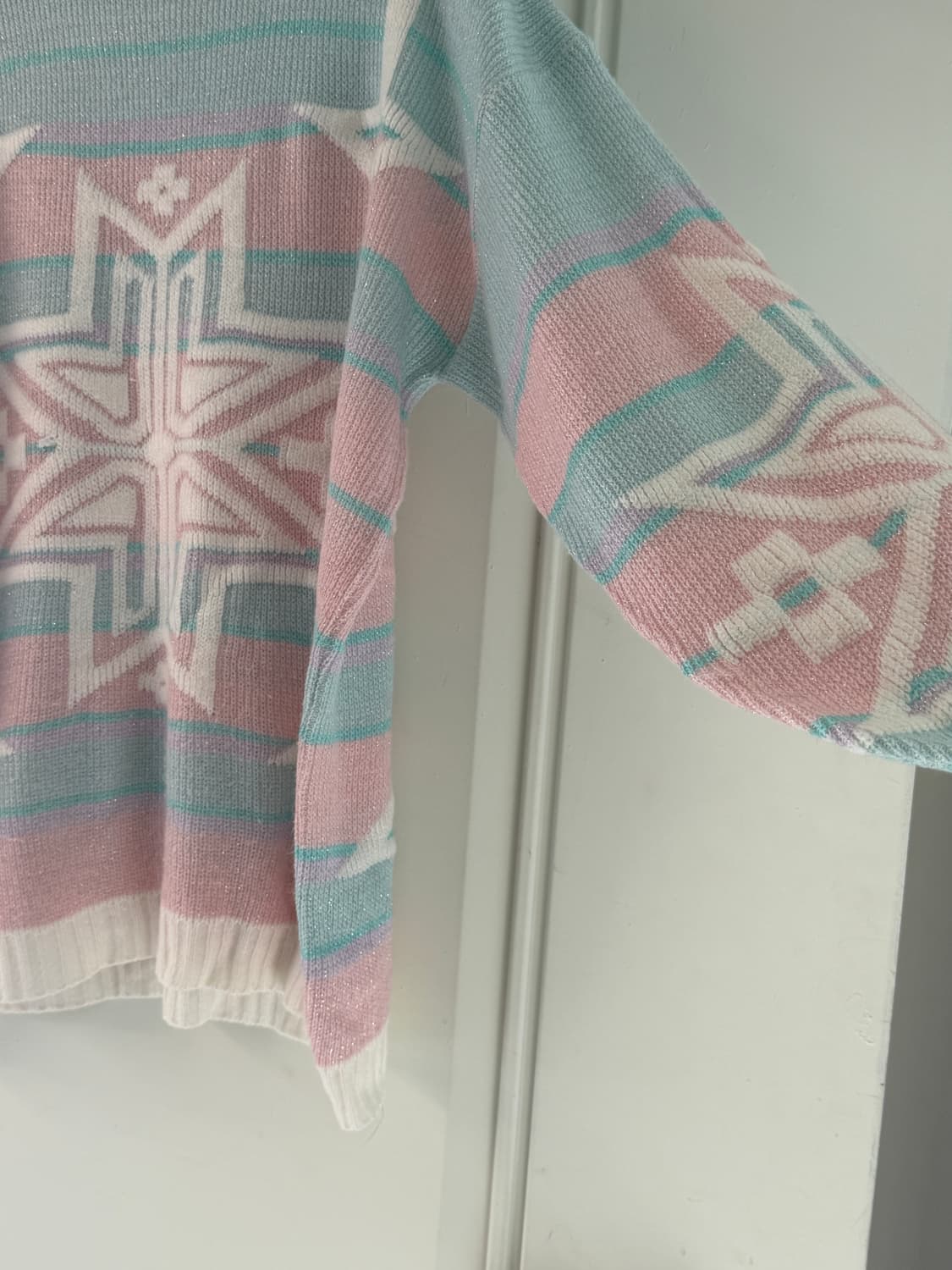 일본빈티지 파스텔 눈꽃 빈티지스웨터 상품이미지7