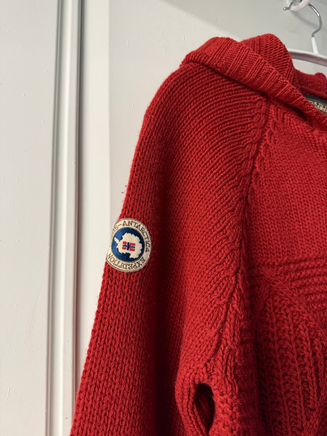 이태리 브릭레드 후드집업 니트 스웨터 상품이미지7