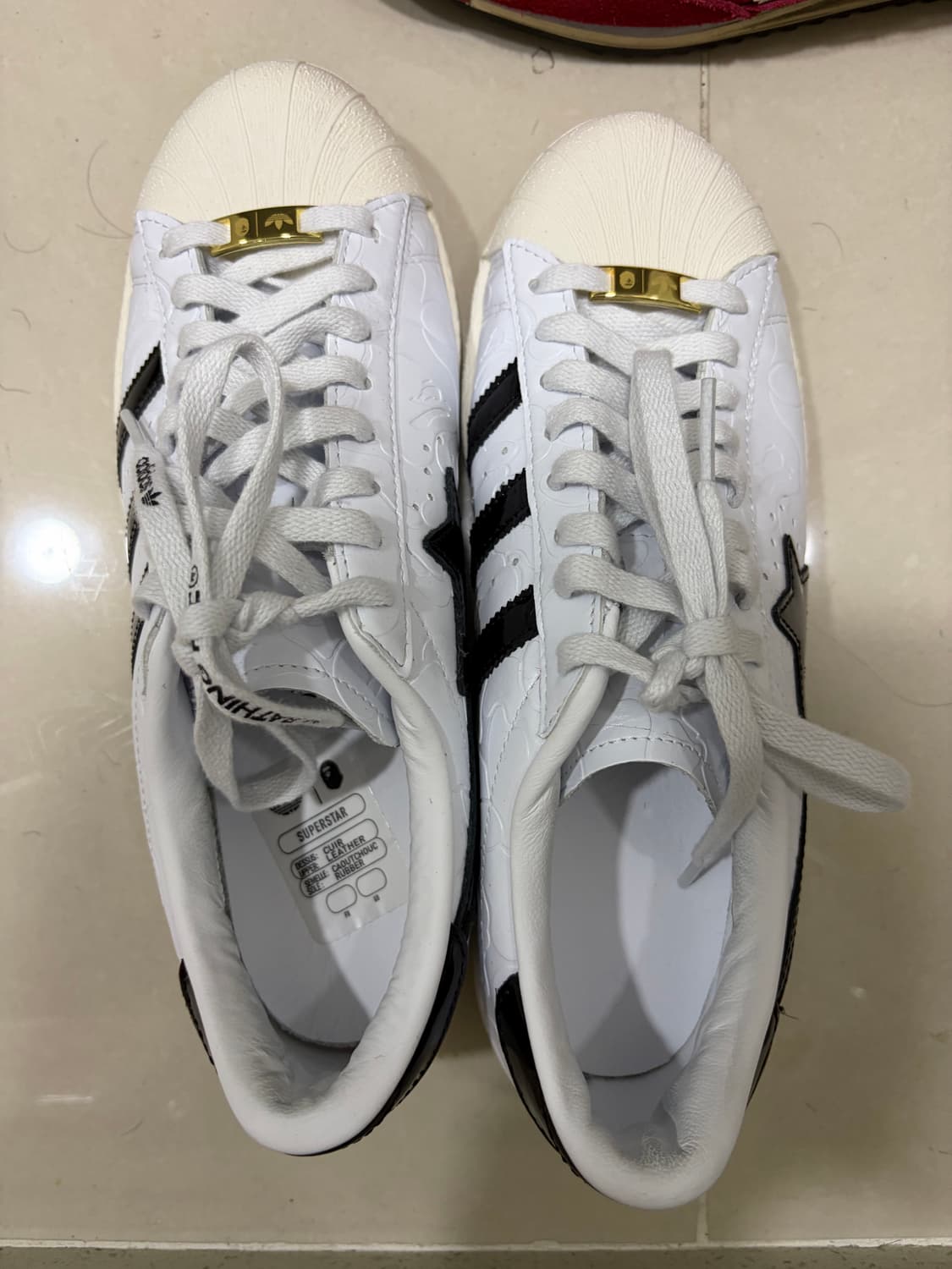 아디다스X베이프 슈퍼스타  빈티지 클라우드 화이트 상품이미지3