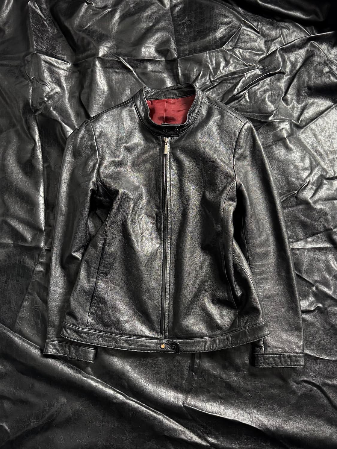 Black leather jacket 상품이미지1