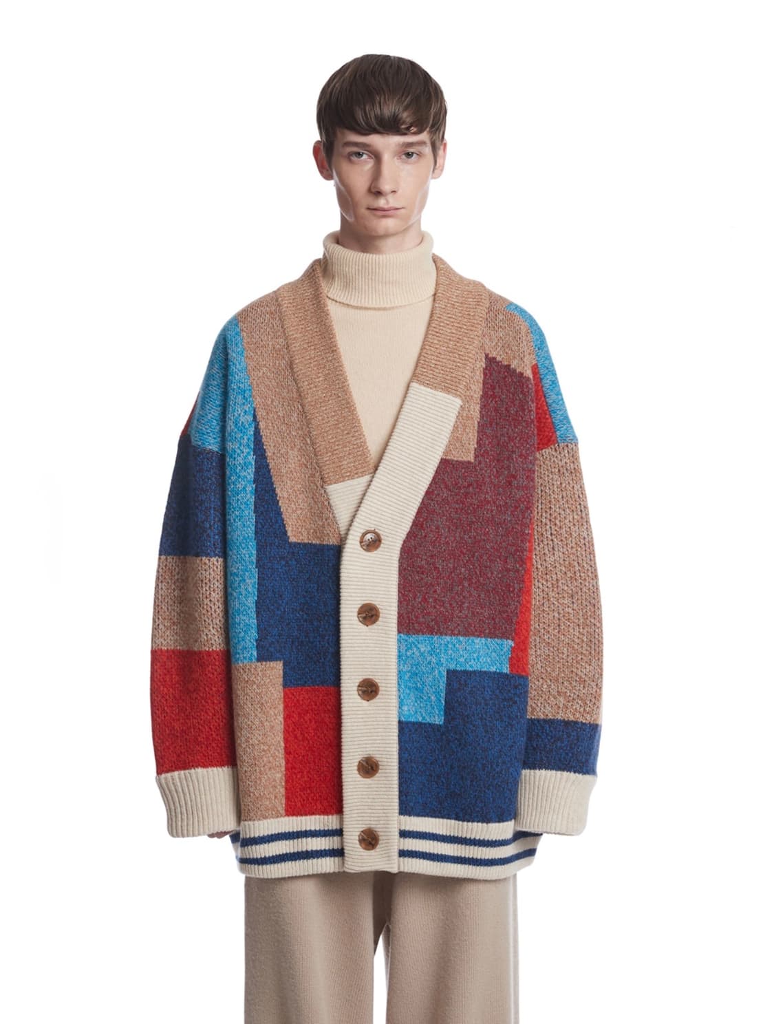 트렁크프로젝트 컬러믹스 울 가디건 상품이미지1