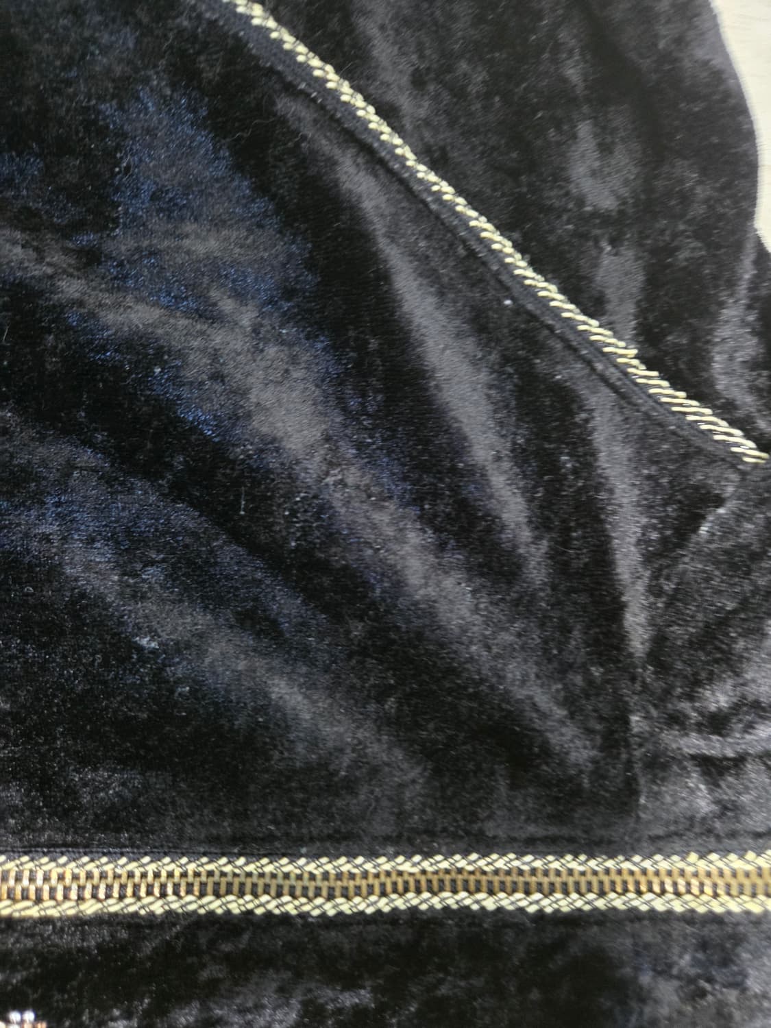 Xfrm 갸루 벨벳 블랙 후드집업 상품이미지6