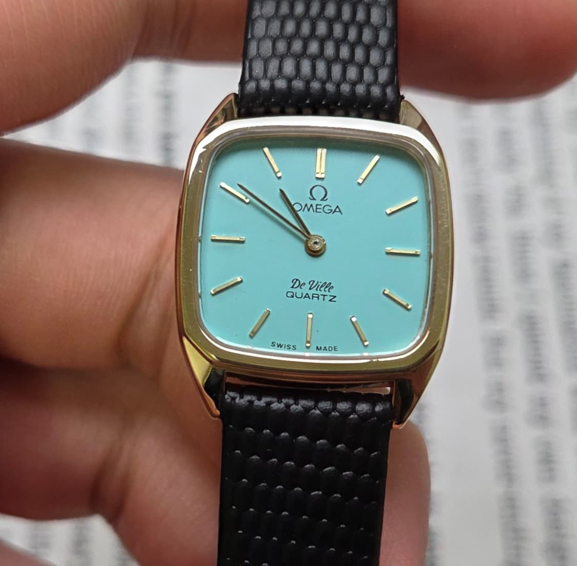 빈티지 오메가 드빌 사각 탱크 민트 쿼츠 여성용 상품이미지2