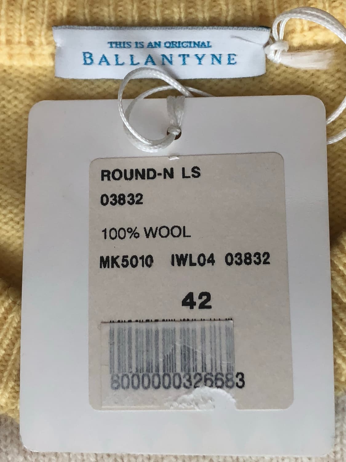 BALLANTYNE(발란타인) 아가일패턴 울 니트 스웨터 상품이미지10