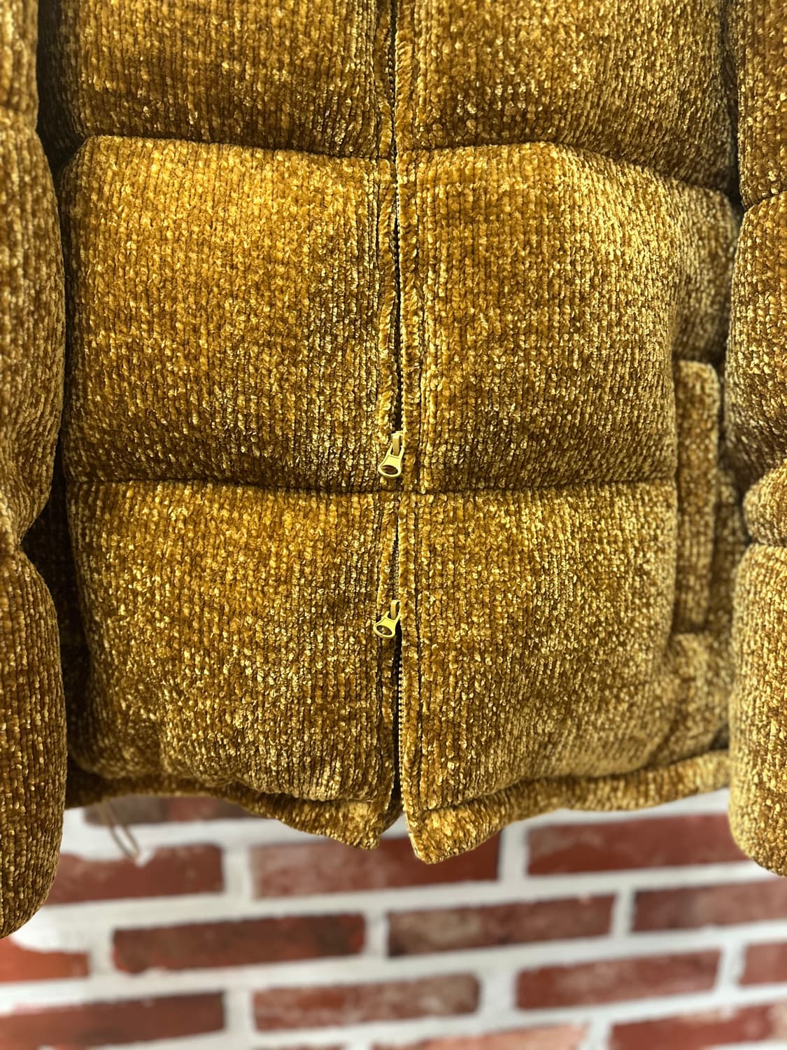 (L)로맨틱크라운 니트 벨벳 덕다운 패딩 브라운(세븐틴 착용) 상품이미지6