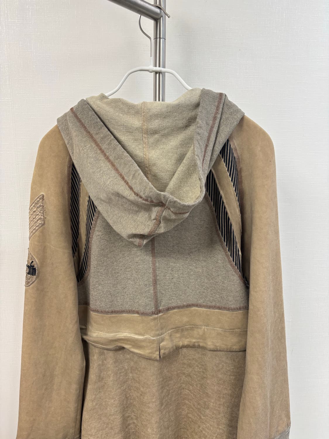 Bottega 그런지 더티 워싱 후드 레이어드 집업 상품이미지6