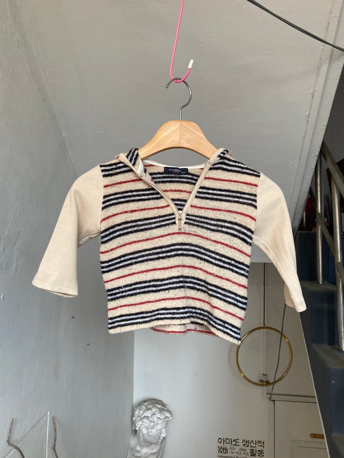 버버리 Burberry 태리 후드 반팔 니트 상품이미지1