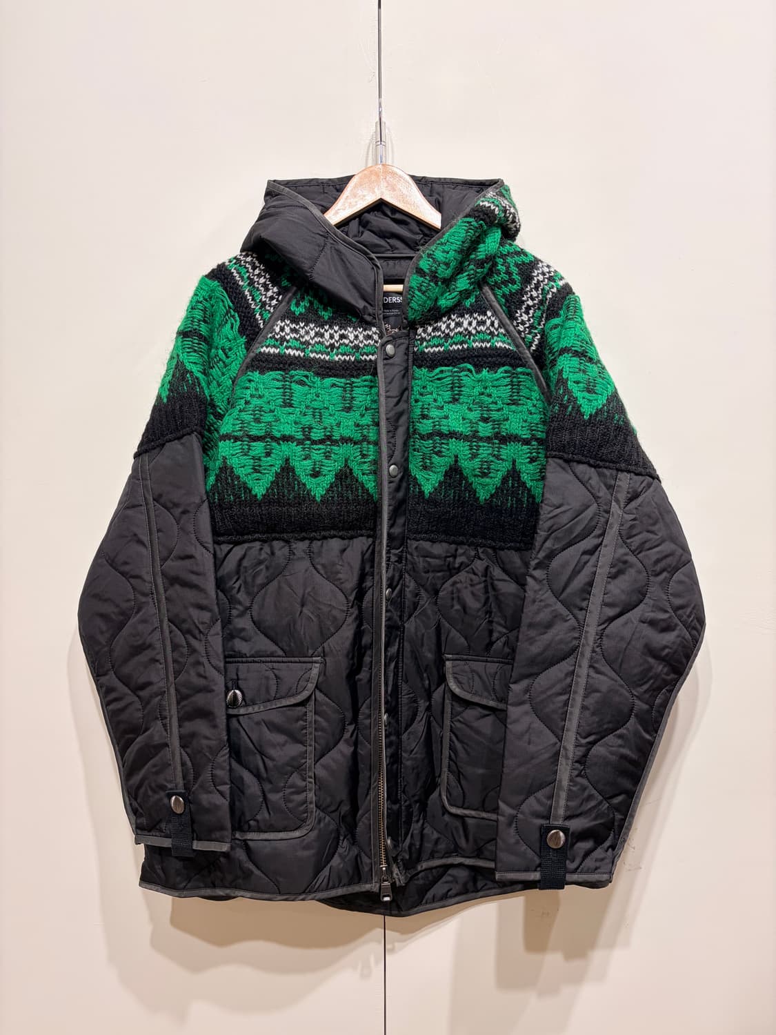 ADSB 앤더슨벨 유니섹스 노르딕 니트 패치 퀼티드 파카 상품이미지1