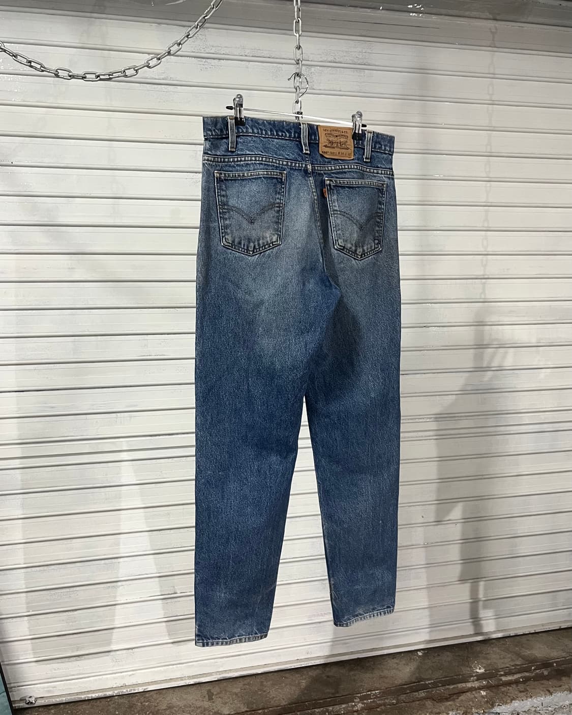 90s Levi’s 550 orange tab dirty denim 상품이미지4
