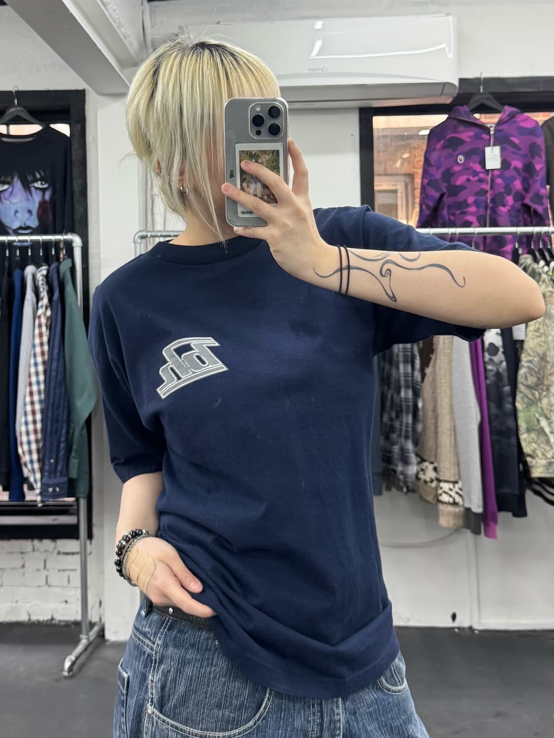 USA VTG 블루 하와이 티셔츠 상품이미지4