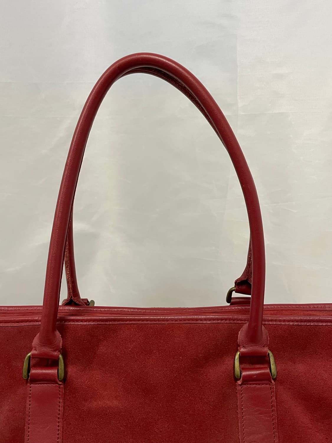 [OS] 엘엘빈 스웨이드 레더 라지 토트백 레드 상품이미지4