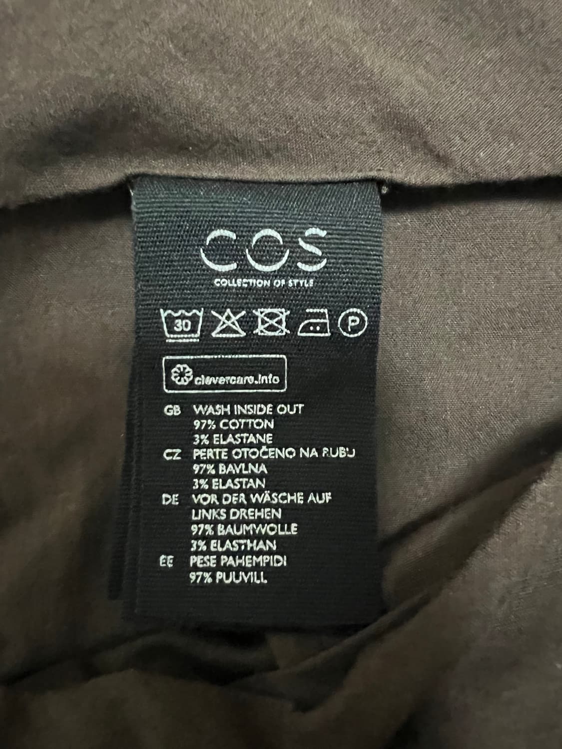 코스/하이웨스트 플리티드 팬츠 다크브라운/38 상품이미지7