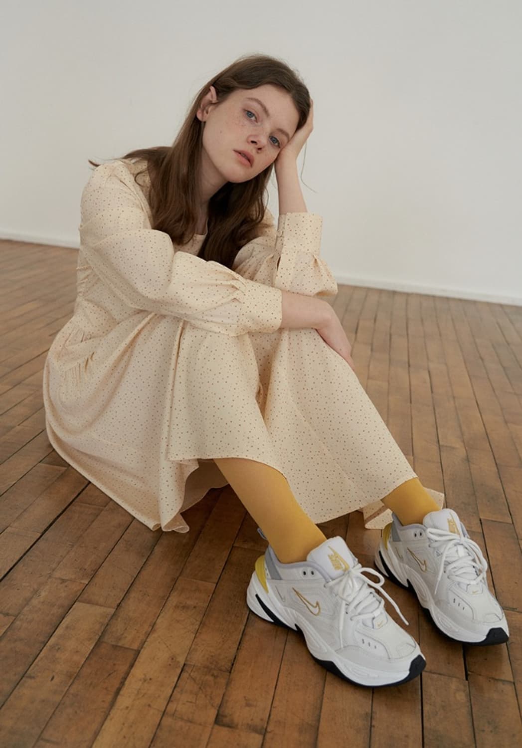 오버듀플레어 레이어 플레어 원피스 도트버터 상품이미지1