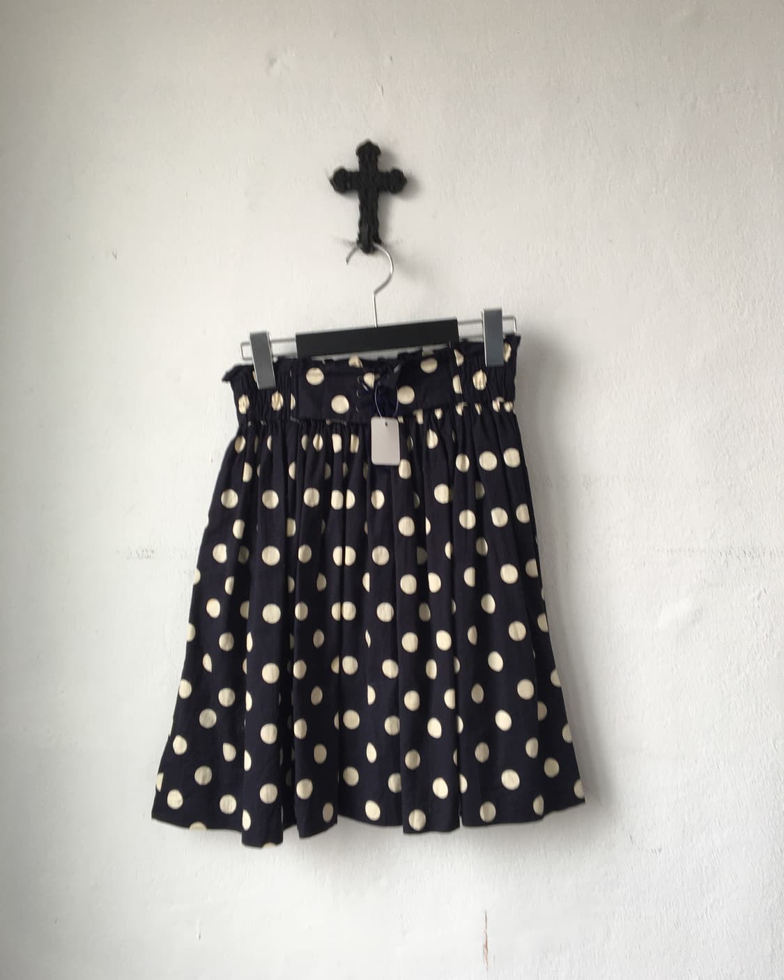 Lace up point dot pattern skirt 상품이미지1