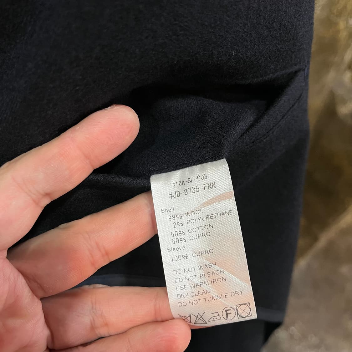 단톤 더블 브레스트 울 자켓 상품이미지6