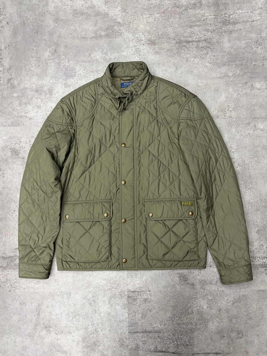 폴로 랄프로렌 퀼팅 자켓 카키 상품이미지1