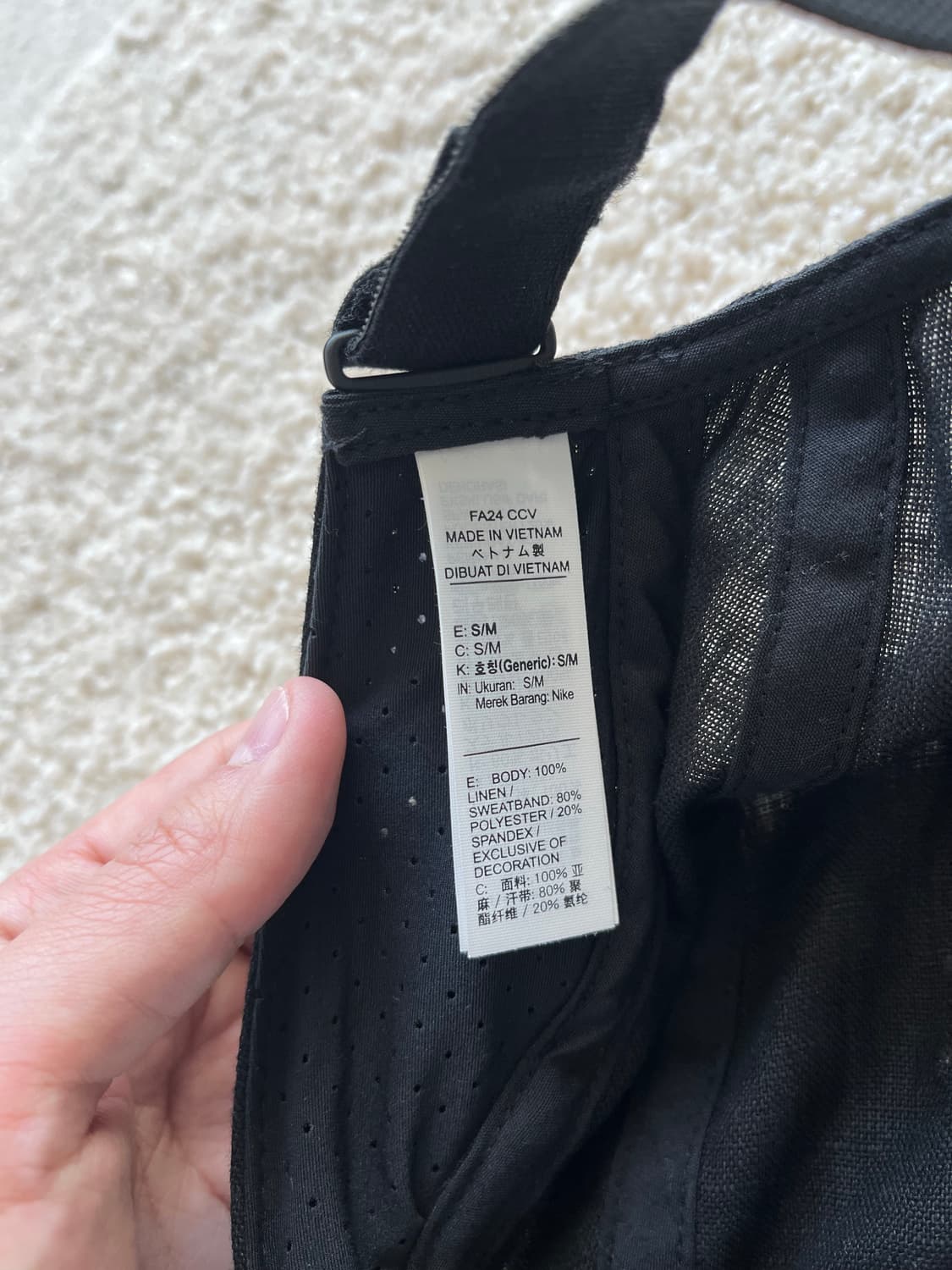 나이키 x 스투시 린넨 러닝 캡 블랙 상품이미지9