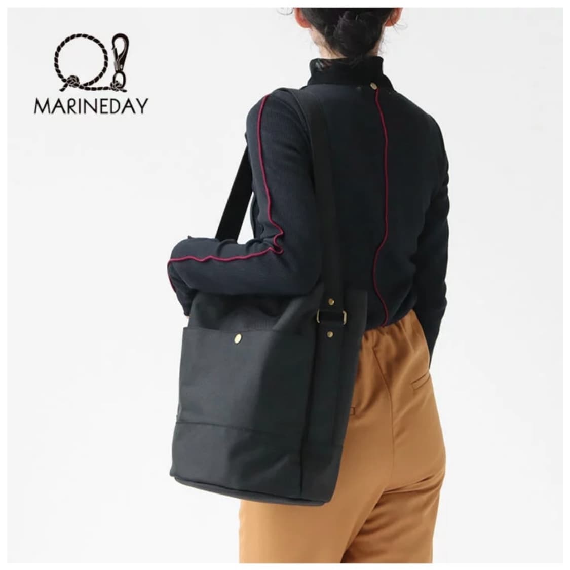 MARINEDAY 마린데이 원통 2WAY 버킷백 MADE IN JAPAN 상품이미지4