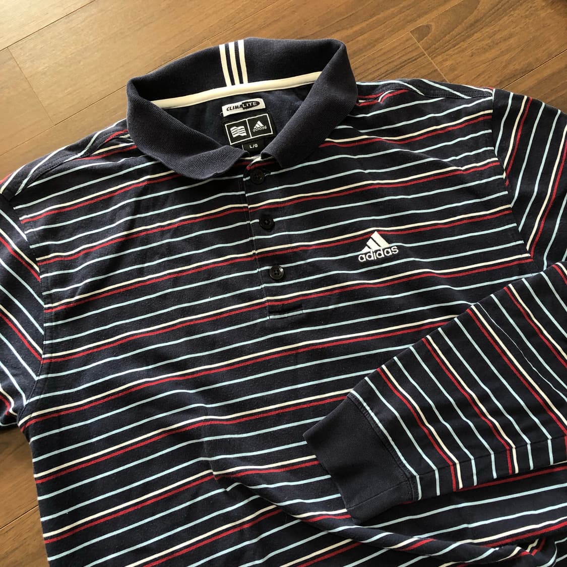 아디다스 스트라이프 카라 맨투맨 상품이미지1