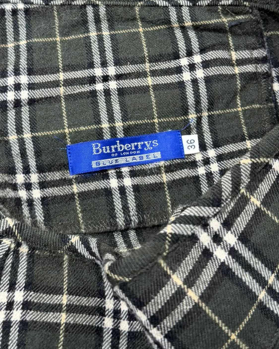 버버리 블루라벨 그린 체크 미니스커트 상품이미지5