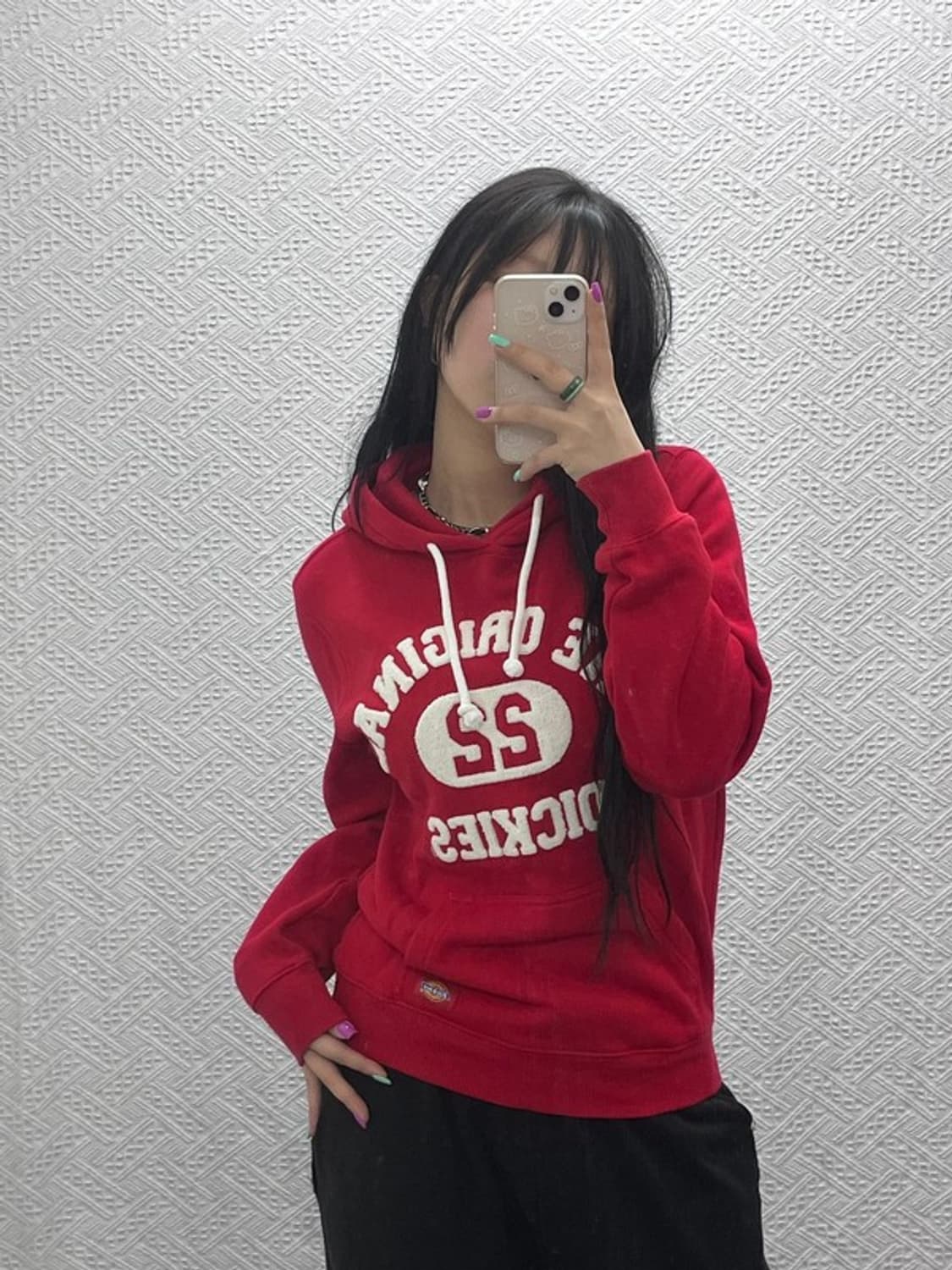 디키즈 00's Y2K 아플리케 로고 후드티 S C06900 상품이미지2