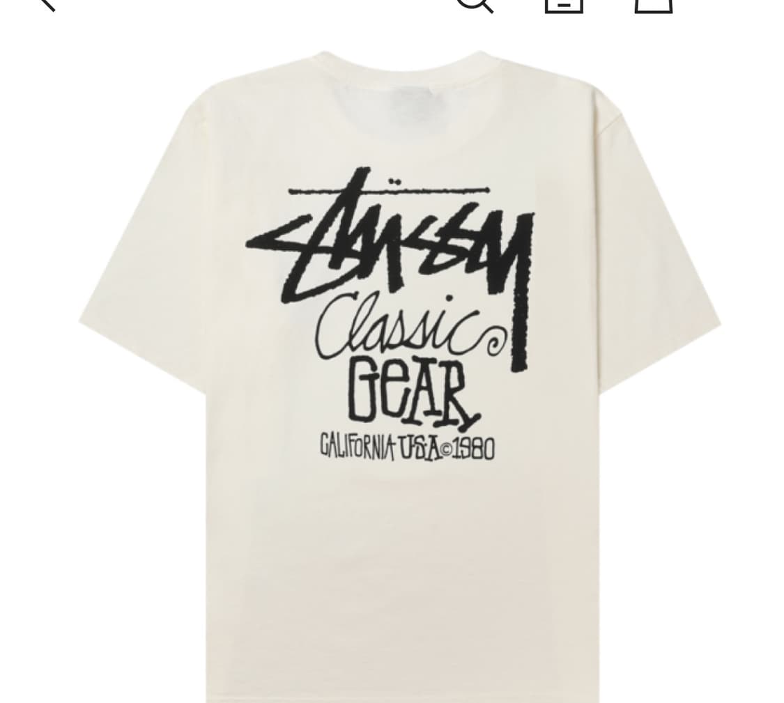 스투시 피그먼트 다이드 클래식 기어 티셔츠 내츄럴 상품이미지1