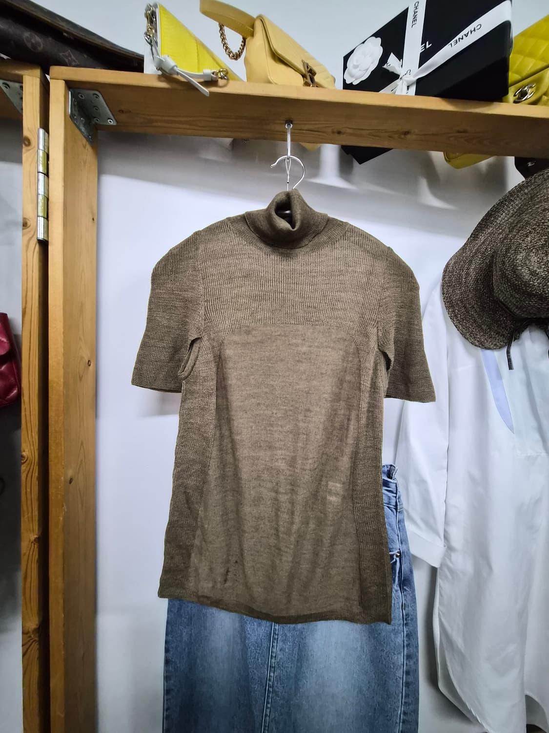 JS뉴욕 케이프니트.보브 데님스커트 상품이미지2