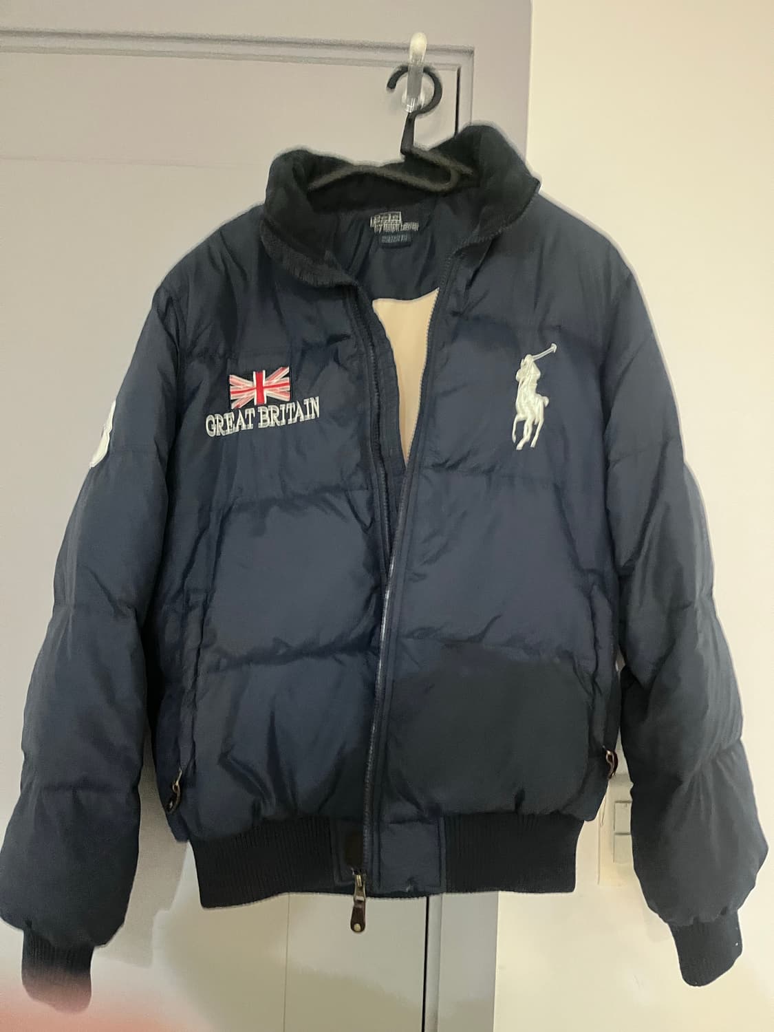 폴로 빅포니 패딩 네이비 m 상품이미지3