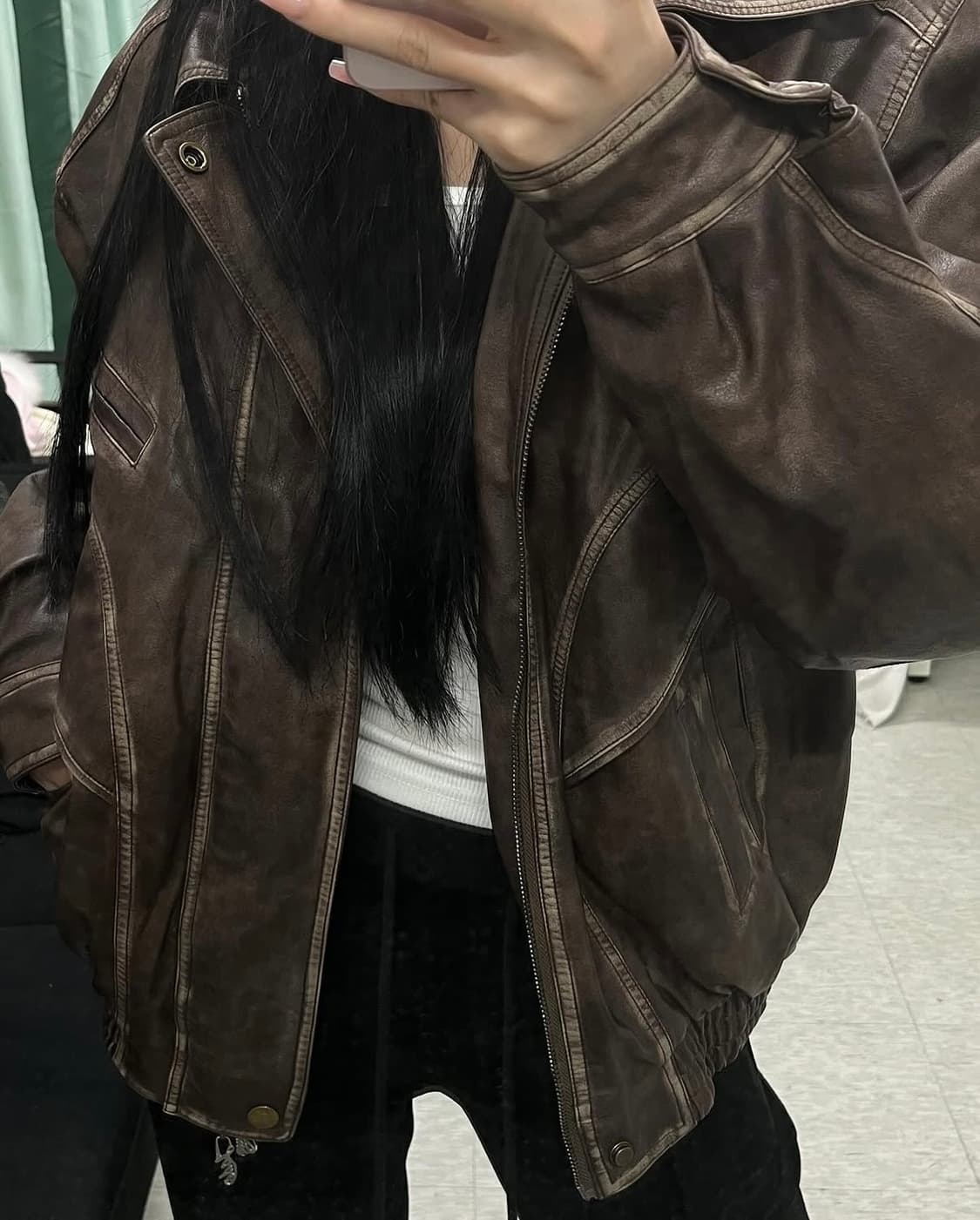 페일제이드 레더 자켓  상품이미지3