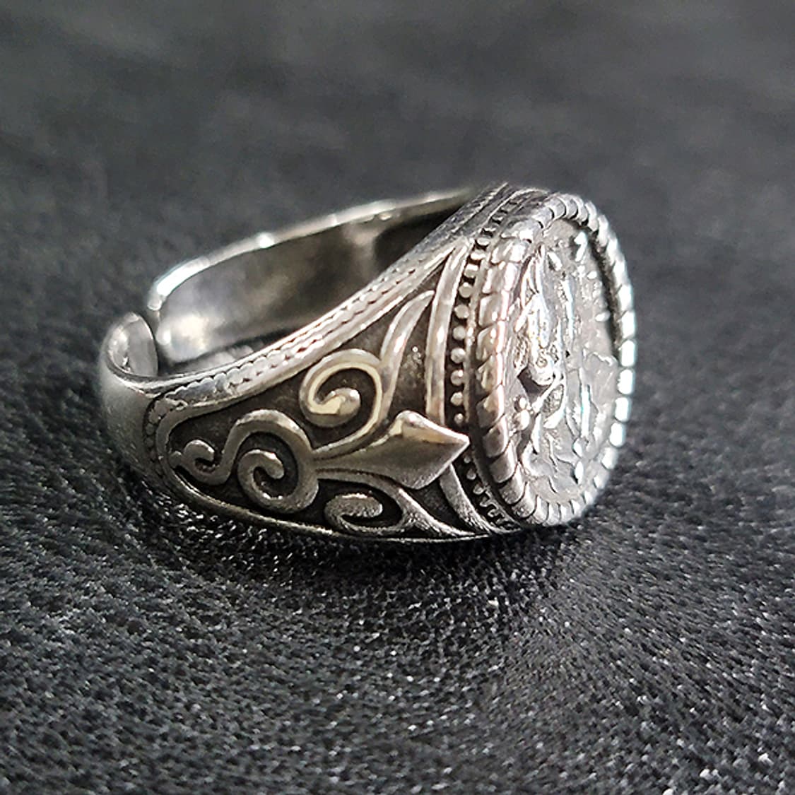 Rometh 실버 남자 엔틱 빈티지 명품 고대 코인 로마 반지 상품이미지2