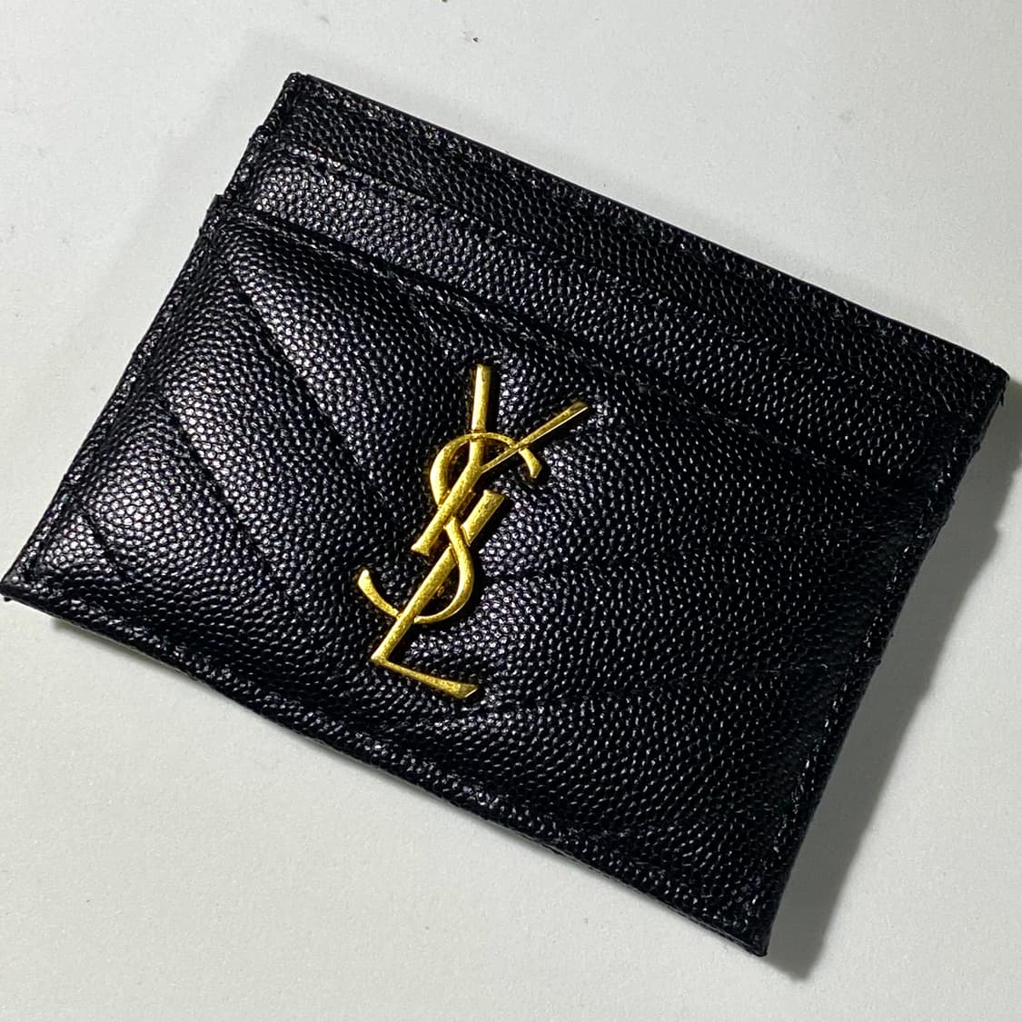 [정품]SAINT LAURENT 생로랑 마틀라세 모노그램 금장 카드지갑 상품이미지1