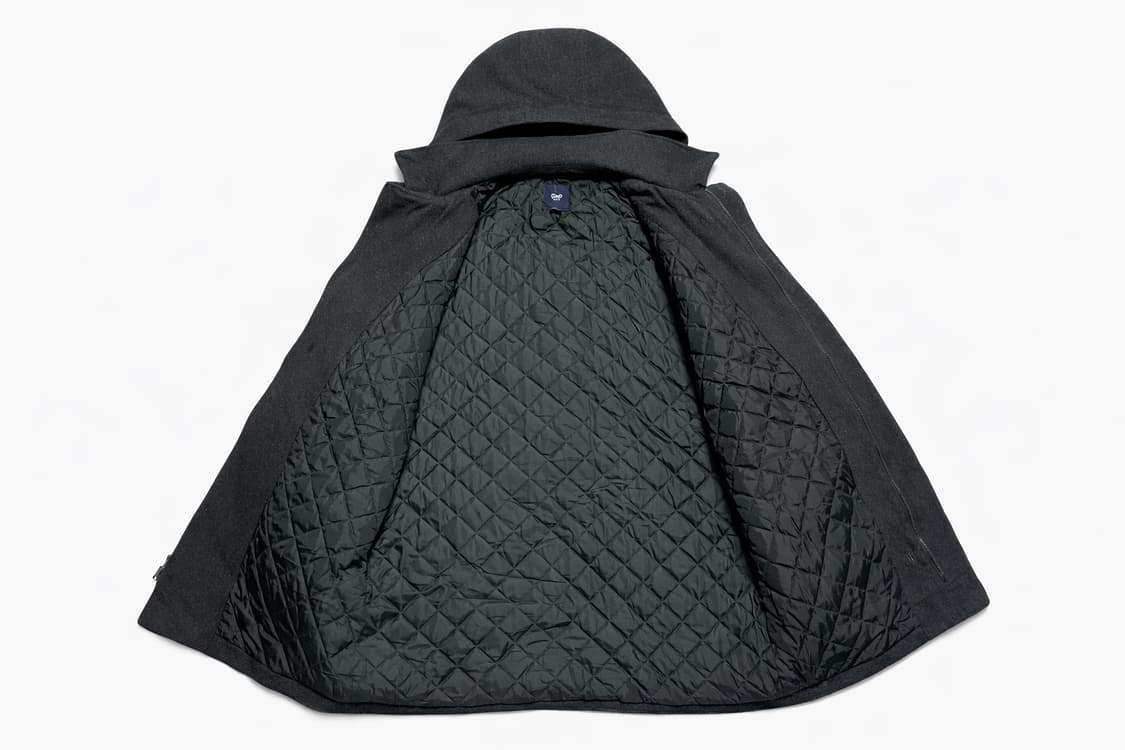 JPN 일본 빈티지 GAP 울 블렌드 멜톤 후드 더플코트 떡볶이코트 M 상품이미지3