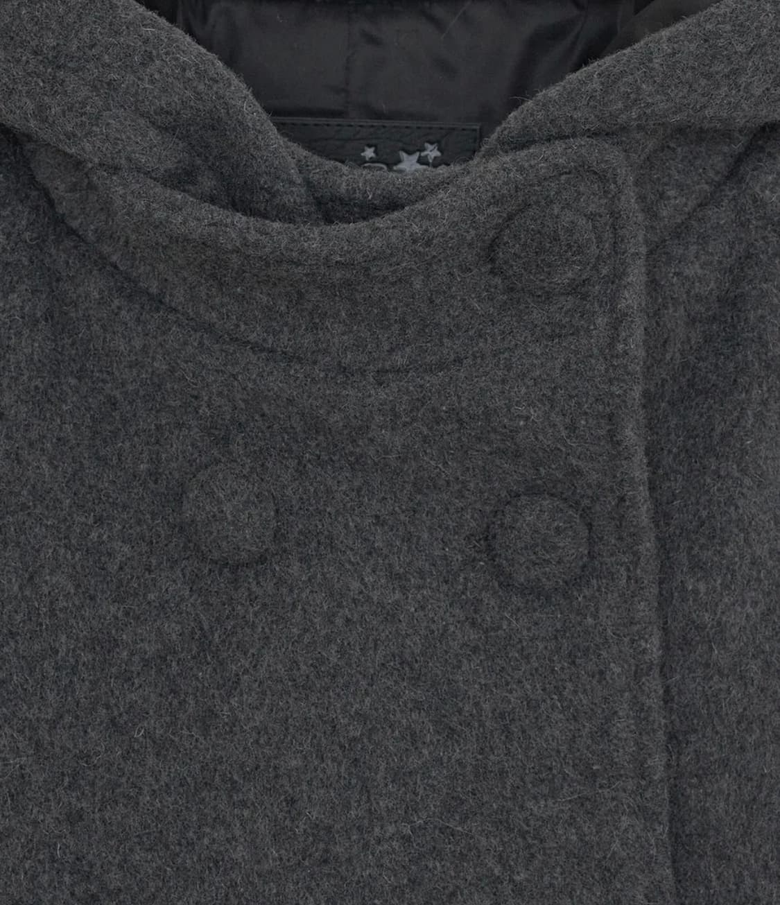 허그유어스킨 후드 하프 코트 차콜 상품이미지3