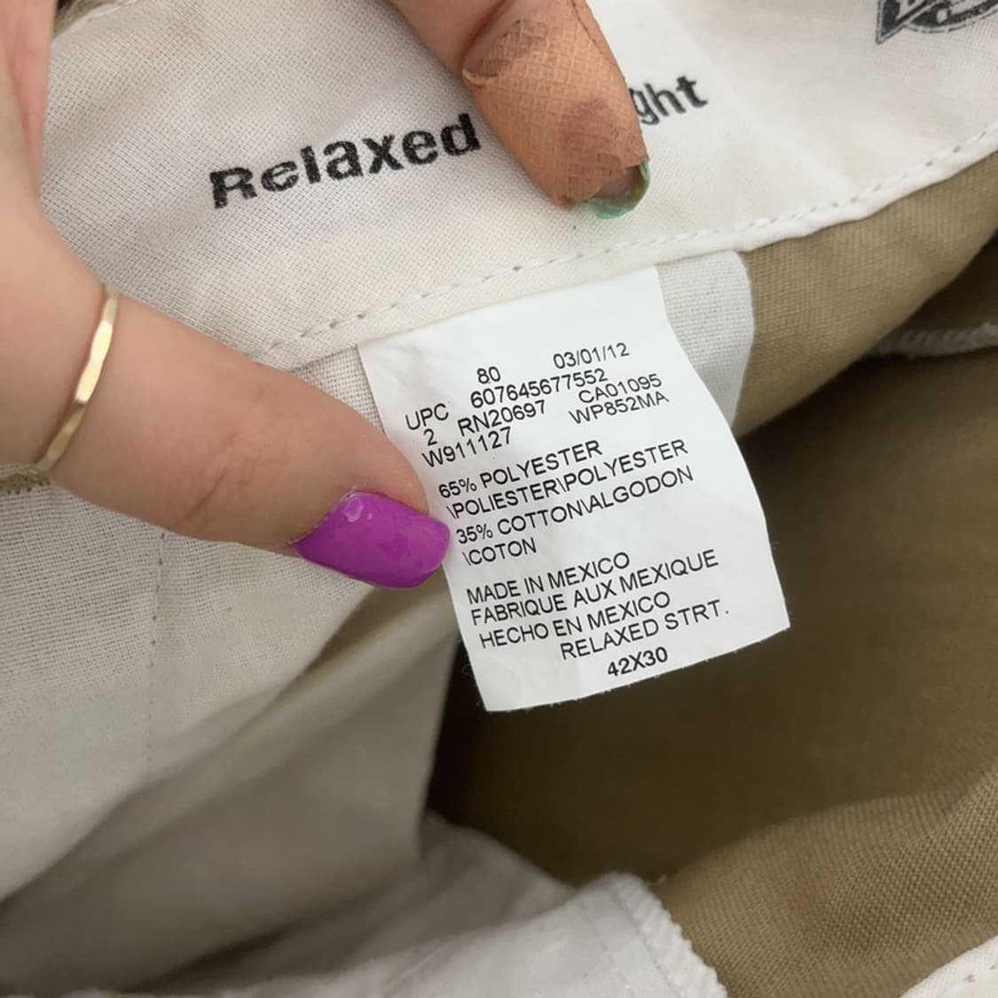 디키즈 더블니 루즈핏 와이드 사이드 포켓 워크 팬츠 42인치 C06545 상품이미지7