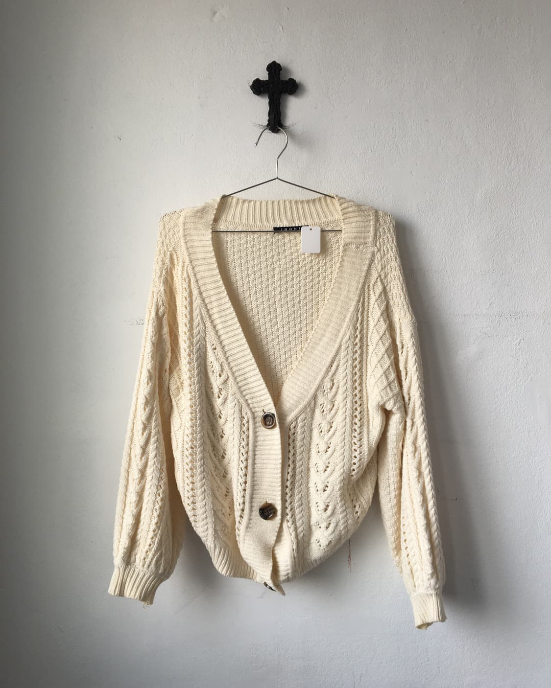 Cable pattern knit cardigan 상품이미지2