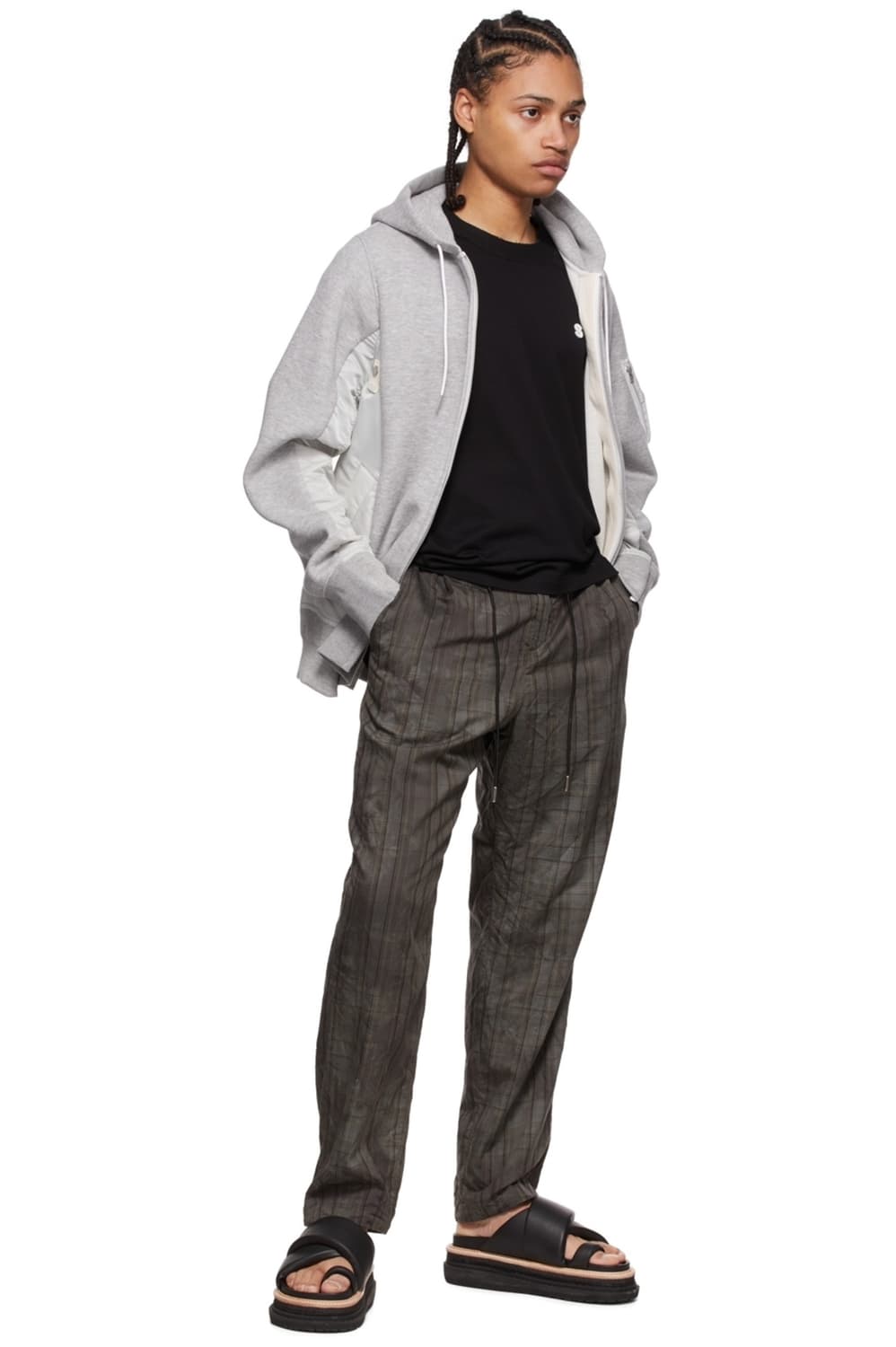 사카이 나일론 믹스 후드 집업 3사이즈 상품이미지2