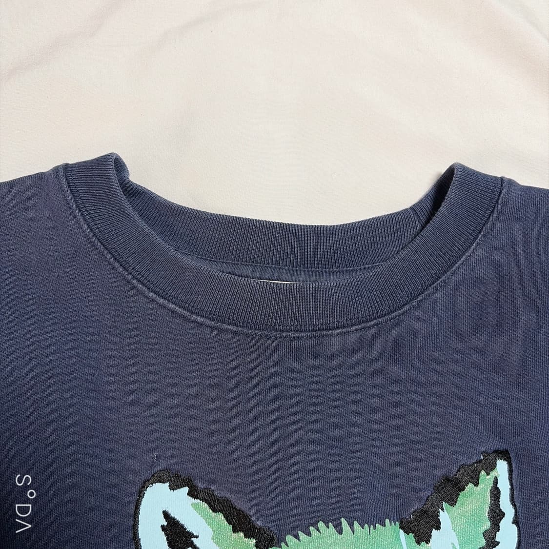 메종키츠네 폭스 헤드 네이비 맨투맨 상품이미지3