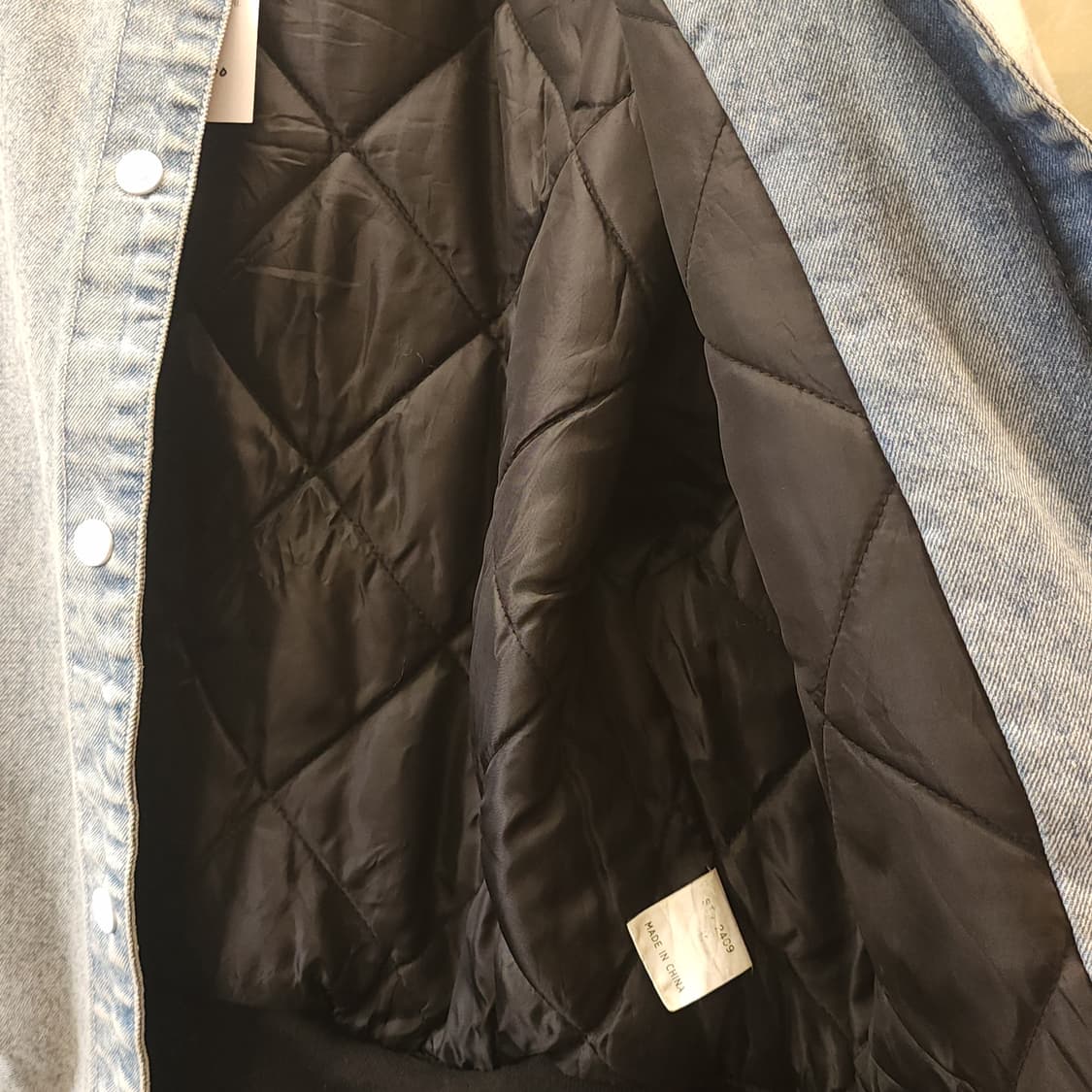 90s 빈티지 데님 바시티 자켓 봄버자켓 자수 M 상품이미지8